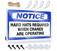 TFSW Tin Metal Decor Notice Hard Hats Required When Cranes Are Operating Tin Sign Man Cave Bar Boys Room Decor Teenager(20X30CM)