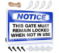 TFSW Tin Metal Decor Notice This Gate Must Remain Locked When Not In Use Tin Sign Man Cave Bar Boys Room Decor Teenager(30X40CM)