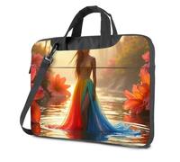 TFSW Tote Bag For Women Enchanted Garden: A Woman In A Rainbow Dress Laptop Bag Laptop Bag For Women 17 Inch Laptop Backpacks(29x40cm)