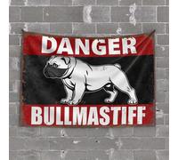 TFSW Vintage Decor Boxer Dog Warning Sign Tapestry Bedroom Door Decorations Tapestry With Words(75X100CM)