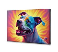 TFSW Wall Decorations Colorful Dog Portrait: A Vibrant Celebration Of Life Canvas Decorative Picture Bathroom Pictures Wall Decor Shabby Chic Decor(40x60cm)