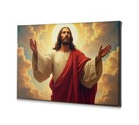 TFSW Wall Decorations Jesus In Glory: A Heavenly Vision Canvas Decorative Picture Easter Decorations Living Room Decor(20x30cm)