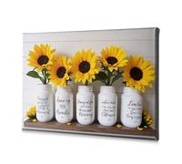 TFSW Wall Decorations Sunflower Jars With Inspirational Quotes Canvas Decorative Picture Easter Wall Decor The Chosen(40x60cm)