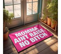 TFSW Welcome Mat Outdoor Funny Momma Ain'T Raise No Bitch Flag Doormat Vintage Decor Porch Rugs Outdoor(65X90CM)