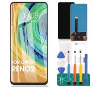 TFT For OPPO Reno2 LCD Display For OPPO Reno 2 Screen Replacement PCKM70, PCKT00, PCKM00, CPH1907 Touch Digitizer No Frame (Black,No Fingerprint,Smaller Display Area)