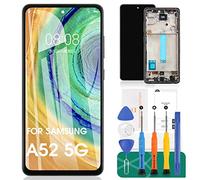 TFT for Samsung Galaxy A52 5G Screen Replacement for Galaxy A52 5G LCD for Samsung a52 5g digitizer for SM-A526B SM-A526U Display Touch Screen Assembly Repair Part with Frame(No Fingerprint)