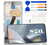 TFT for Samsung Galaxy S20 5g LCD Screen Replacement for Samsung Galaxy S20 5g Display Digitizer SM-G981 Touch Screen Assembly with Frame(Black,Without Fingerprint)