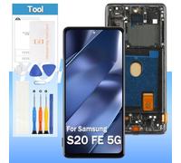TFT for Samsung Galaxy S20 FE 5G Screen Replacement SM-G781 SM-G781B SM-G781U SM-G781F/DS SM-G781W 6.5" LCD Display Touch Digitizer Assembly with Black Frame