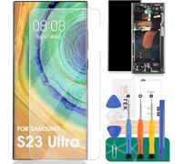 TFT for Samsung Galaxy S23 Ultra 5G LCD Screen Replacement for Samsung Galaxy S23 Ultra SM-S918B SM-S918U Digitizer Touch Screen Assembly Repair Kit with Frame (Black, No Fingerprint Function)
