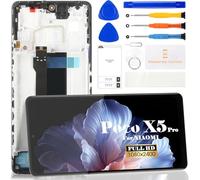 TFT For Xiaomi Poco X5 Pro 5G LCD Display For Redmi Note 12 Pro Screen Replacement For 22101320G Touch Digitizer Assembly Repair Kits (Black,With Frame)