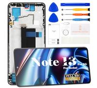 TFT For Xiaomi Redmi Note 13 Pro 5G Screen Replacement For Xiaomi Redmi Note 13 Pro 5G LCD Display For 2312DRA50C, 2312CRAD3C Touch Screen Digitizer Assembly Repair Parts Kits(Without Fingerprint)