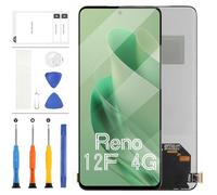 TFT LCD Screen for Oppo Reno12F LCD Display for Oppo Reno12 F 4G 5G CPH2687 CPH2637 LCD Touch Screen Digitizer Assembly Replacement Kit with Tool (6.67 Inches Black)