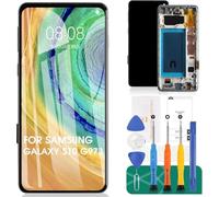 TFT LCD Screen Replacement for Samsung Galaxy S10 SM-G973F SM-G973U SM-G973W SM-G973N, 6.1 Inch Touch Screen Digitizer Display Assembly with Frame and Repair Tool Kit, Black (No Fingerprint Function)