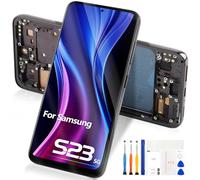 TFT Replacement Screen for Samsung Galaxy S23 5G LCD Display SM-S911U S911A S911W 6.1 Inch Touch Screen Digitizer Glass Assembly (Black with Frame)
