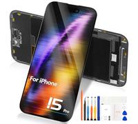 TFT Screen for iPhone 15 Pro LCD Display for iPhone 15 Pro LCD Screen Replacement Touch Screen Digitizer Glass Assembly with Repair Kit A2848 A3101 A3104 A3102 (Black)