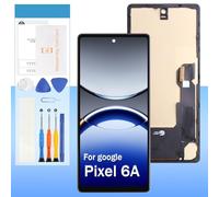 TFT Screen Replacement for Google Pixel 6A GX7AS GB62Z G1AZG 6.1" LCD Display Touch Digitizer Full Assembly with Frame (No Fingerprint)