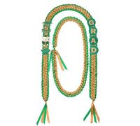 TFTAFAN 2 pieces Extra Long Grad Leis 70 inch Graduation Lei Necklace Class of 2025 Graduation leis Braided Necklaces For High School College Graduation DIY Decors, Standard, Nylon, No Gemstone