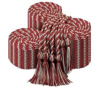 TFTAFAN 36 pcs Graduation Honor Cords Bulk 68" Grad Braided Honor Cord with Tassel for Commencement, Academic Achievements, School Ceremonies and Student Organizations (Red and Grey)