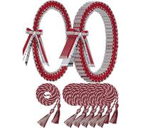 TFTAFAN Graduation Leis and Graduation Honor Cords Class of 2024 Graduation Ribbon Lei Graduation Necklace Braided Necklaces Graduation gift for for Student Graduation Gifts Party Supplies (Burgundy