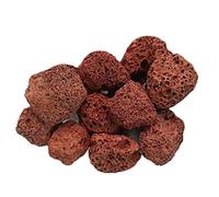 Tfwadmx 10 Pack Aquarium Red Lava Rock Fish Tank Volcanic Pumice Stones for Shrimp Betta(1.18''-1.96'')