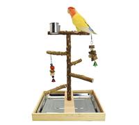 Tfwadmx Bird Perch Natural Wood Stand Toy Parrot Play Stand Platform Bird Cage Branch Perch Accessories for Parakeets Canaries Cockatiels Conure Lovebirds