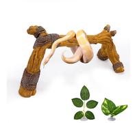 Tfwadmx Snake Climbing Branch,Resin Reptile Wood Trunk Branches Decor,Reptile Terrarium Climbing Accessories Decoration for Geckos, Lizards,Tarantulas,Hermit Crab,Frogs