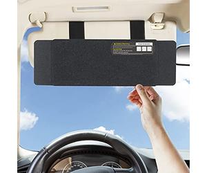 TFY Car Sun Visor Extender, Windshield and Side Window Sunshade, Protects from Sun Glare and UV Rays, Universal Fit for Most of Cars, 1 Piece (Black)