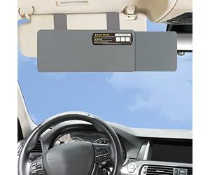 TFY Car Sun Visor Extender, Windshield and Side Window Sunshade, Protects from Sun Glare and UV Rays, Universal Fit for Most of Cars, 1 Piece (Gray)
