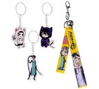 TFYU Scissor Seven Key Chain Anime Plum Thirteen Pendant Keyring Key Purse Handbag Car And Backpack Anime Cosplay Accessories 4 Pcs