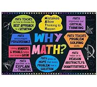 TFZQm Math Classroom Poster Why Math Poster Gifts for Teacher, Middle Schools or Elementary Classroom Decorations Metal Tin Sign 6x8 Inch