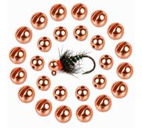 TG-DZURI Slotted Tungsten Beads for Fly Tying, 100pcs, 3.3mm, Copper