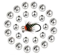 TG-DZURI Slotted Tungsten Beads for Fly Tying, 100pcs, 3.3mm, Silver