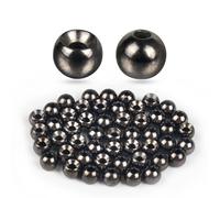 TG-DZURI Tungsten Beads for Fly Tying, 50pcs Tungsten Cyclops Beads Black Nickle Color 5.5mm Sizes Fly Tying Materials Beads Hook Size 2#-4#