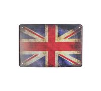 TG,LLC Metal UK Union Jack British Flag Wall Sign Rustic Great Britain United Kingdom Man Cave Home Decor