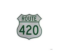 TG,LLC Treasure Gurus US Highway Route 420 Embossed Metal Sign Funny Weed Humor Wall Decor