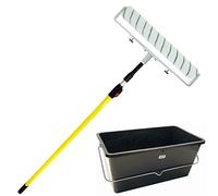 TG Tough Gear 12-18 Inch Adjustable Paint Roller Kit with 0.6-1.2m Extension Pole, 25L Paint Scuttle, & 18" Microfibre Sleeve