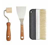 TG TOUGH GEAR 3pc Wallpaper Hanging Set - Wallpaper Brush, Pasting Roller & Smoothing Scraper - Decorating Tool Kit for Wall Covering Application