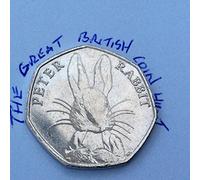 TGBCH Beatrix Potter 50p and Cheerful Coins Poor (Peter Rabbit)