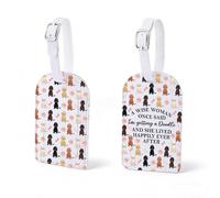 TGBJE Doodle Luggage Tag Dog Mom Gift A Wise Women Getting a Doodle She Lived Happily Ever After Baggage Tag Doodle Owner Gift, Doodle Tag, Novelty