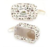TGBJE Frog Storybook Lover Clear Cosmetic Bag Frog And Toad Friends Gift Today I Will Take Life Easy Grocery Toiletry Bag Frog Cottagecore Gift, Easy, Modern