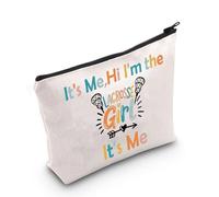TGBJE Lacrosse Gift Lax Lover Cosmetic Bag It's Me Hi I'm The Lacrosse Player Makeup Pouch Lacrosse Team Mom Gift Travel Bag, Lacrosse Bag, All