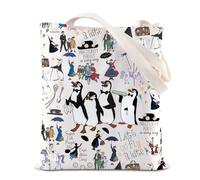 TGBJE Mary Musical Tote Bag Mary Penguin Inspired Gift Mary Movie Characters Shoulder Bag Musical Lover Gift, Mary Penguin Tote, M