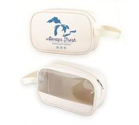 TGBJE Michigan Trip Gift Michigan Clear Cosmetic Bag Michigan State Gift The Great Lakes Gift Always Fresh Sometimes Frozen Makeup Pouch, Fresh, Modern