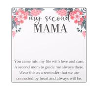 TGBJE My Second Mama Necklace Bonus Mom Jewelry From Step Daughter Thank You Gift For Mother In Law Gift, One Size, Stainless Steel, No Gemstone