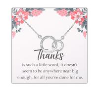 TGBJE Thanks Is Such A Little Word Appreciation Necklace Thankful Gratitude Gifts for Coworker, One Size, Stainless Steel, No Gemstone
