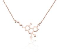 TGBJE THC Molecule Necklace CBD Necklace Pot Lovers Gift Cannabis 420 Science Chemistry, 30 mm, Metal, No Gemstone