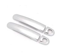 TGBVFCS Car Outer Door Handle Cover Compatible with Seat for Leon MK1 1999-2012 for Toledo 1999-2007 Chrome Carbon Texture Exterior Door Handle Cover Protective Trim Parts(Silver 1)