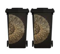 TGBYHU 2 Sheets Wheelie Bin Stickers, Multi-Size Dustbin Stickers, Self Adhesive Bin Decal for Wheelie Bin, Garden, Indoor and Outdoor Decoration