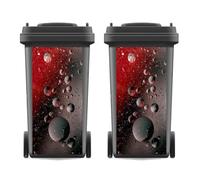 TGBYHU 2 Sheets Wheelie Bin Stickers, Multi-Size Self-Adhesive Dustbin Stickers, Waterproof Decal for Wheelie Bin, for Garden, Wall, Indoor Outdoor