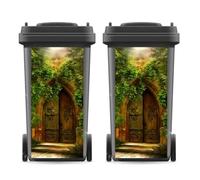 TGBYHU 2 Sheets Wheelie Bin Stickers, Multi-Size Self-Adhesive Dustbin Stickers, Waterproof Decal for Wheelie Bin, for Garden, Wall, Indoor Outdoor